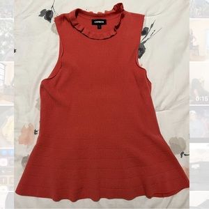 express high neck ruffle tank